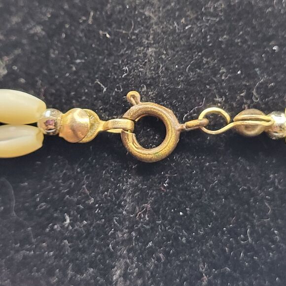 Vintage Dainty Minimalist Tiger's Eye with Braided Chain Beaded 17in - Picture 4 of 4